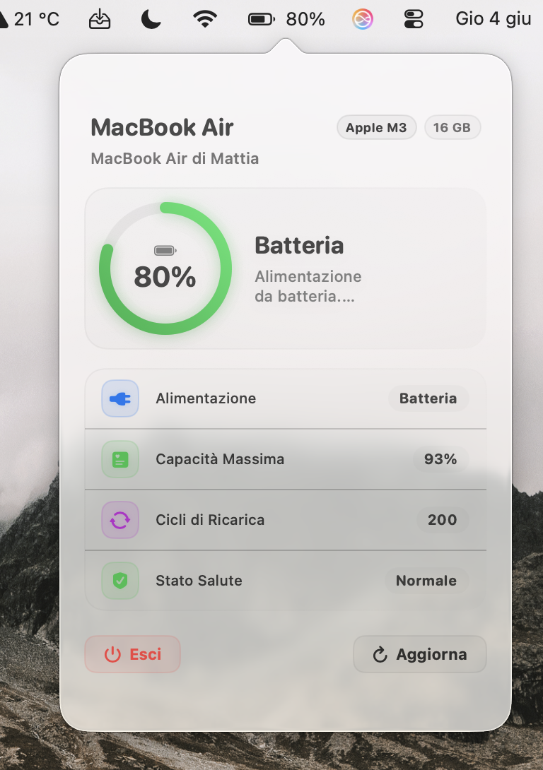 MDS Battery Screenshot
