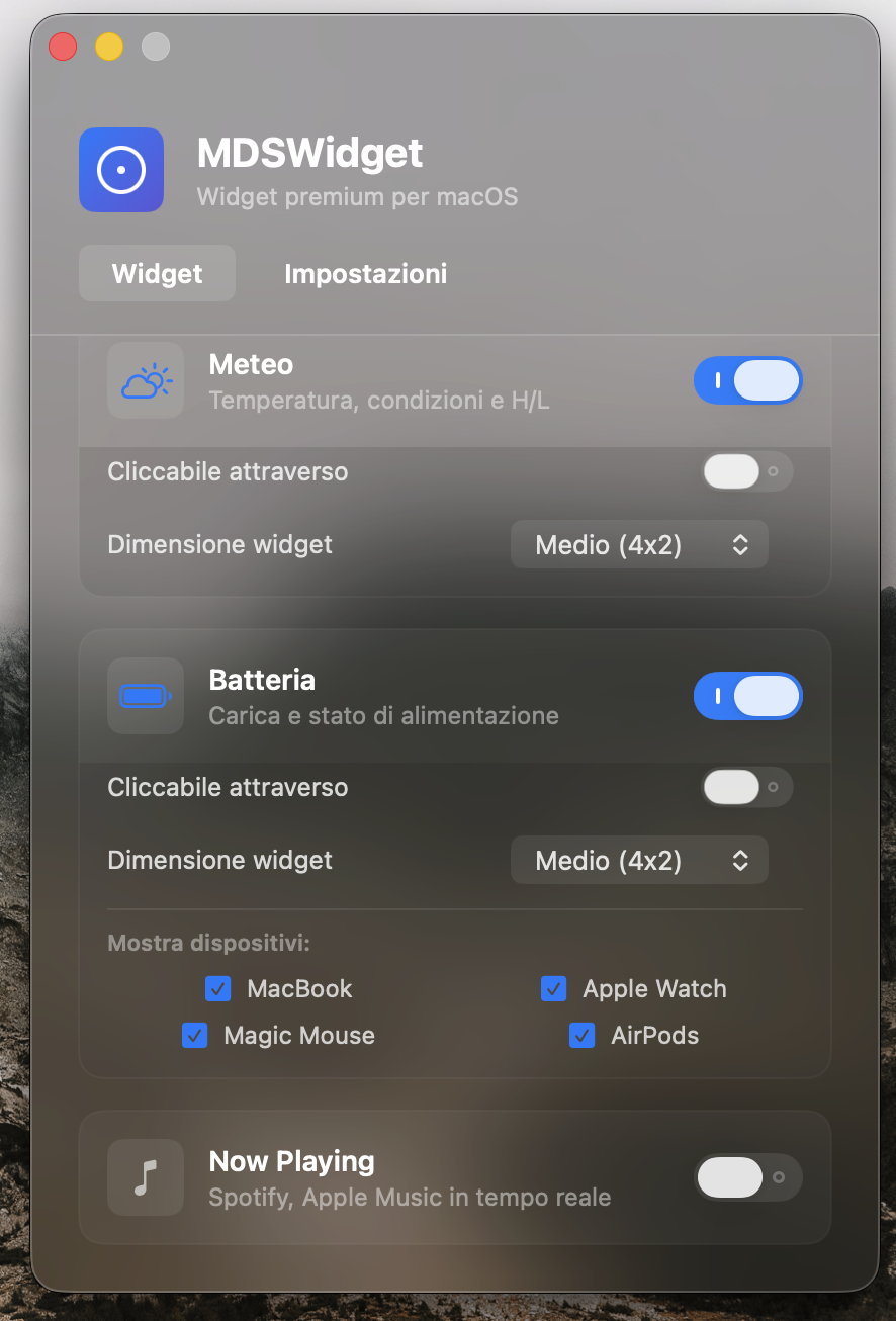 MDSWidget Screenshot